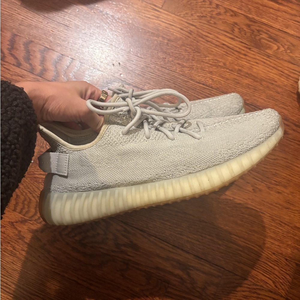 Yeezy Boost 350 in Light Gray and Cream